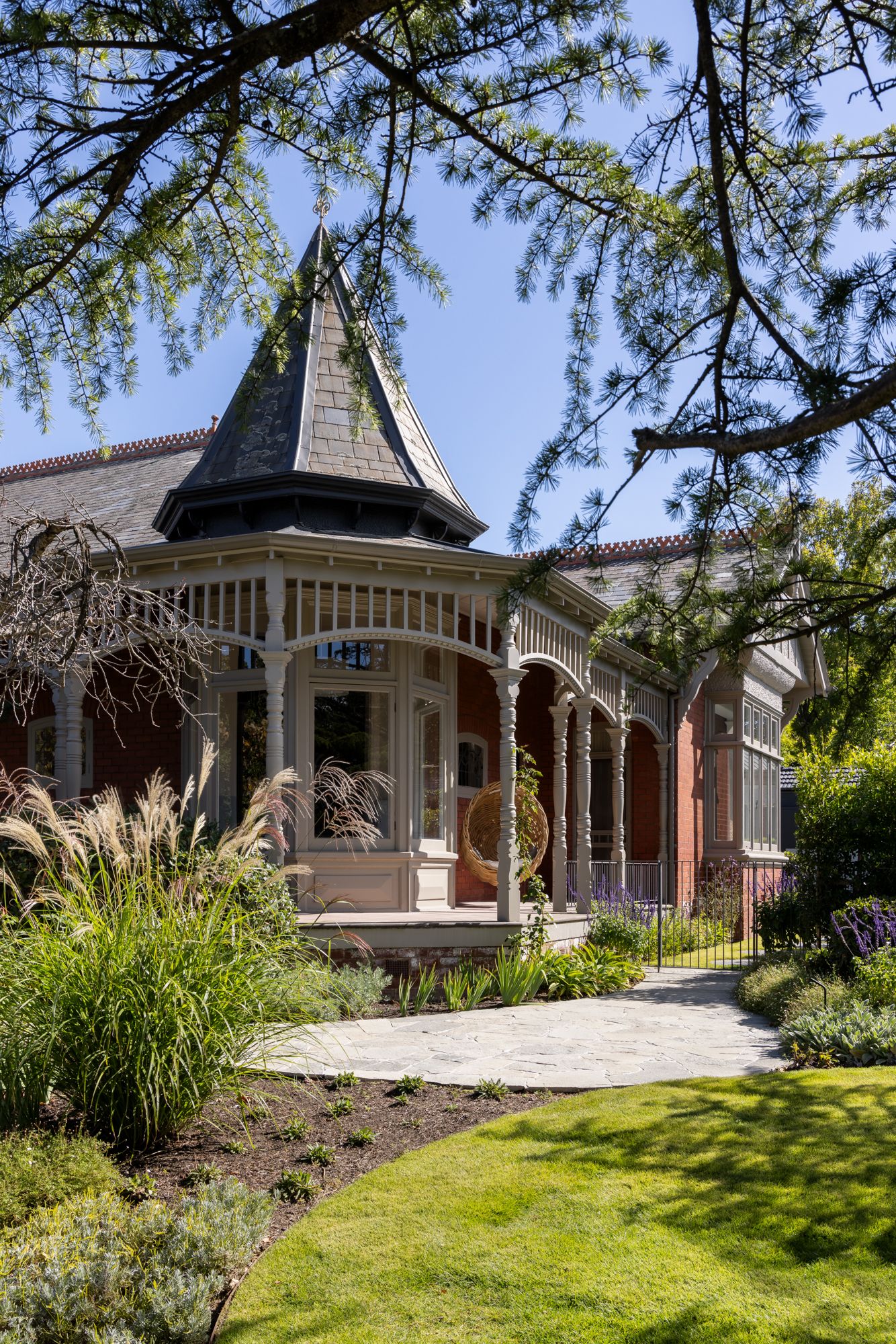 house with green plants